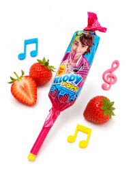 Lízátko Chupa Chups Melody Pops s jahodovou příchutí funguje také jako funkční píšťalka